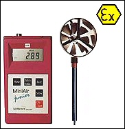 Vane and Thermal Anemometers, for measuring air flow in ducts, HVAC systems etc. Ranges from 0.01 m/s to 40 m/s with portable display units, and analogue / pulse outputs. Intrinsically safe versions available.