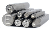 Steel hand stamps are the simplest method of marking. Striking the stamp with a hammer provides the marking force.